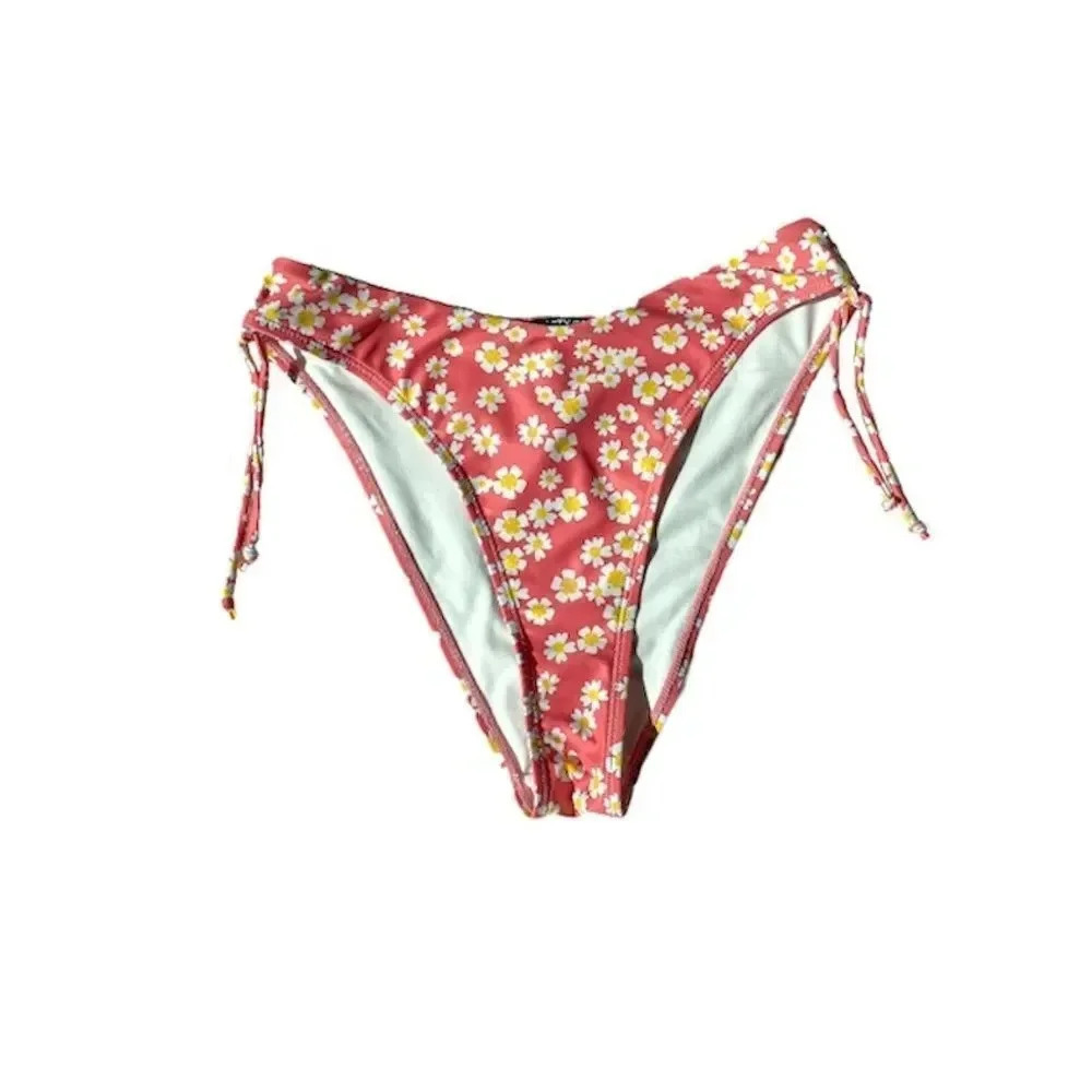 NASTY Gal Floral Print High Waist Cheeky Bikini Bottoms Size US 2